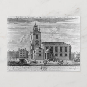 Söderutsikten för St-kyrkan. Vykort