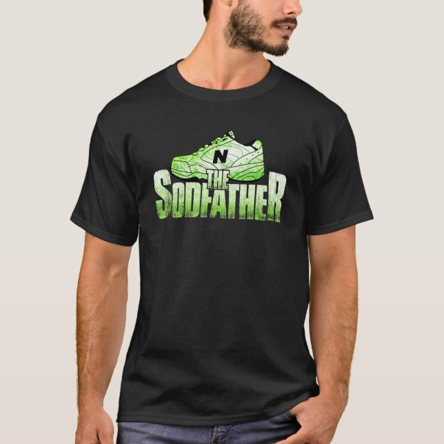 Sodfather Landscaping Gräsmatta Mower T Shirt (Framsida)