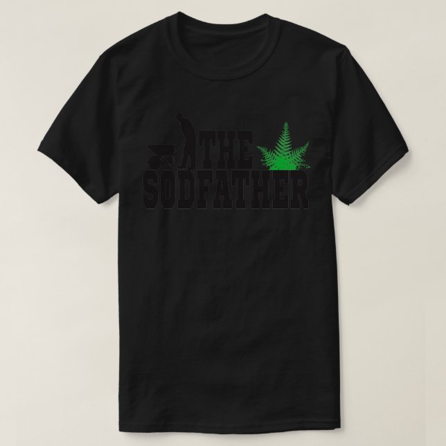 Sodfather Wheelbarrow Grass Funny Sod Humor T Shirt (Design framsida)