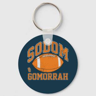 Sodom & Gomorrah Vintage Athletic LGBT Nyckelring