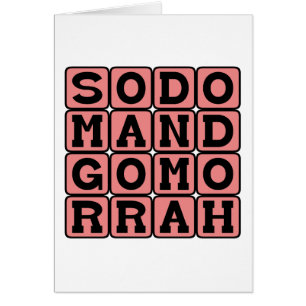 Sodom och Gomorra, Original Synd Städer Hälsningskort