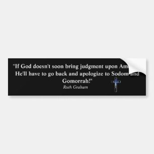 Sodom Ruth Graham citationstecken Bildekal