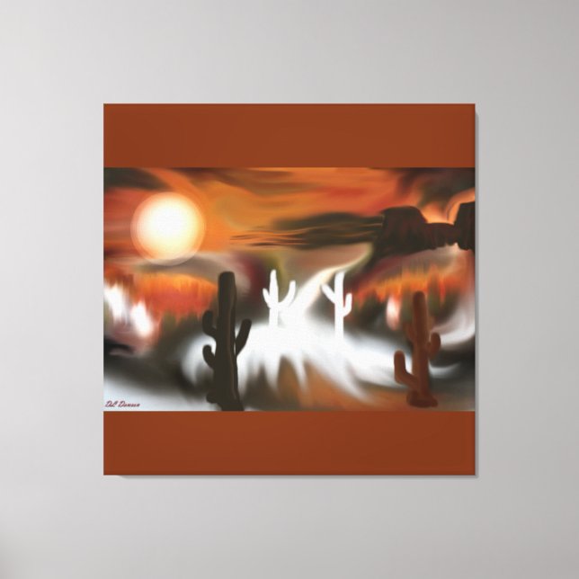 Södra Abstrakten av eld och is Canvastryck (Framsida)