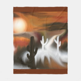 Södra Abstrakten av eld och is Fleecefilt