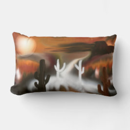 Södra Abstrakten av eld och is Lumbarkudde