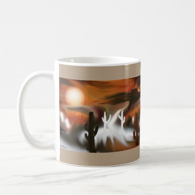 Södra Abstrakten av eld och is Två-Tonad Mugg (Vänster)