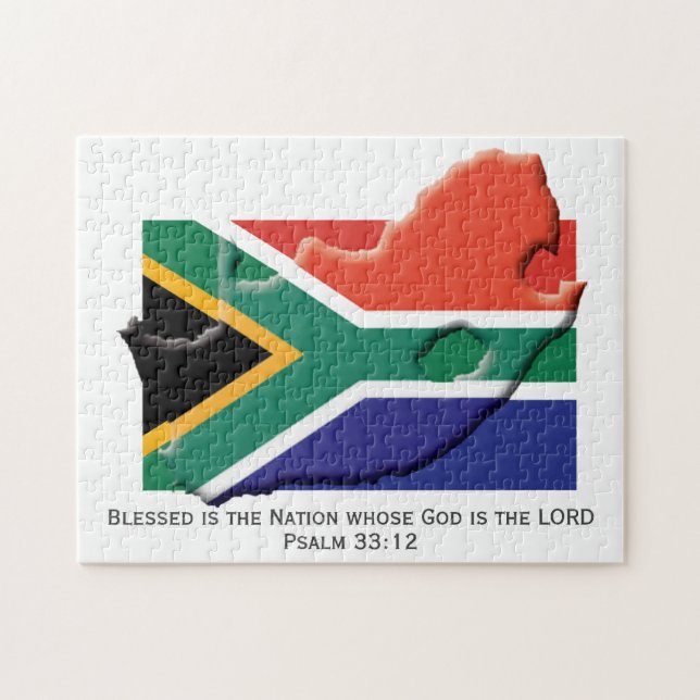 SÖDRA AFRIKA| Delad nation| SYDAFRIKANSKA FLAGGA Pussel (Horisontell)