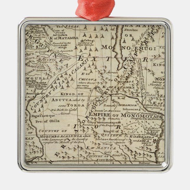 Södra Afrikan 4 Julgransprydnad Metall (Framsidan)