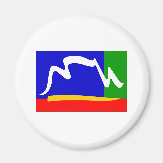 Södra Afrikan Cape Town Flagga Magnet (Framsidan)