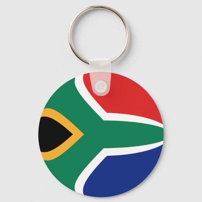 Södra Afrikan Fisheye-Flagga-nyckelkedja Nyckelring (Framsida)