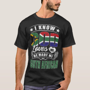 Södra Afrikan Flagga Gud Kärlek Sydafrika T Shirt