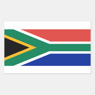 Södra Afrikan* Flagga Sticker Rektangulärt Klistermärke