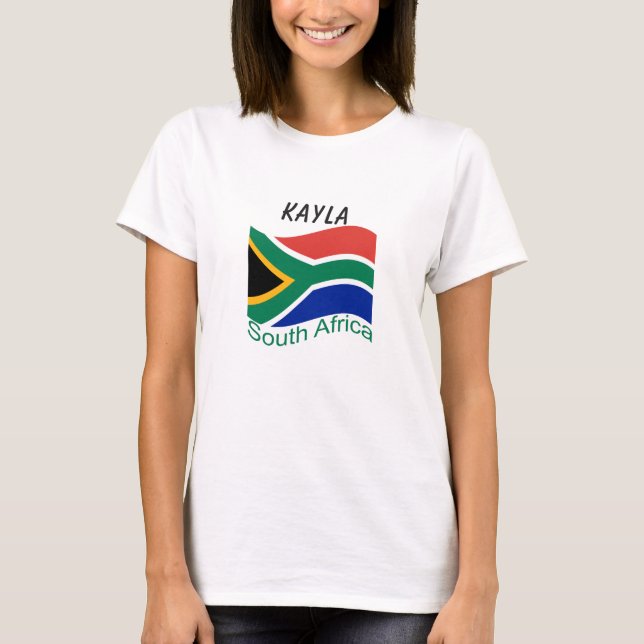 Södra Afrikan Flagga T-Shirt (Framsida)