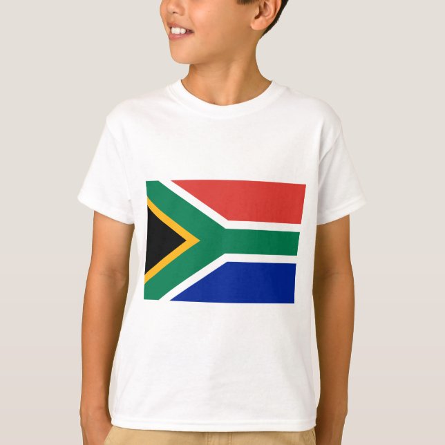 Södra Afrikan Flagga - Vlag van Suid-Afrika T-shirt (Framsida)