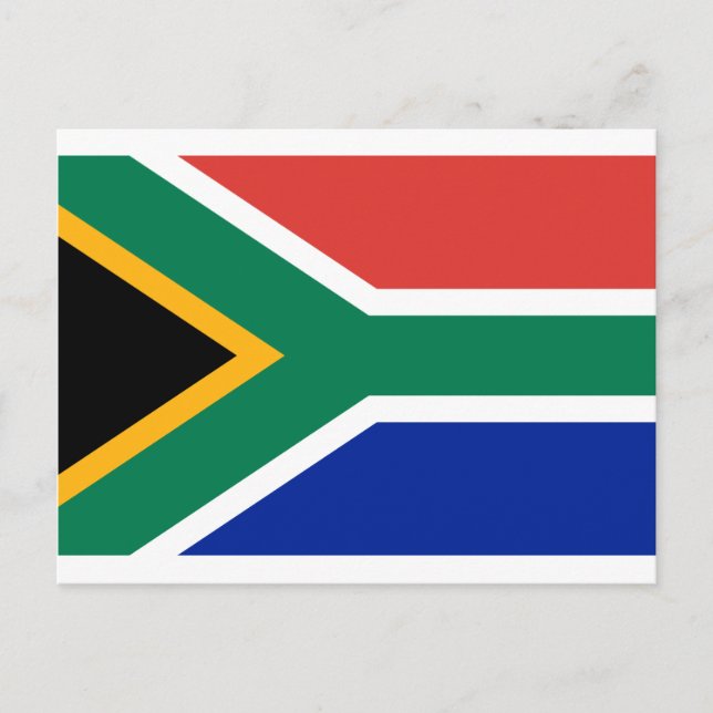 Södra Afrikan Flagga - Vlag van Suid-Afrika Vykort (Framsida)