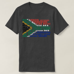Södra Afrikan Food Flagga T Shirt