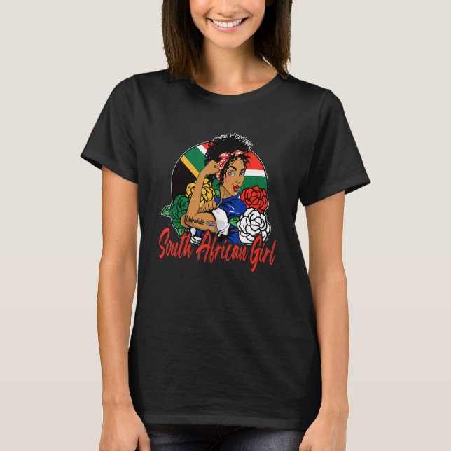 Södra Afrikan för obrytbara sydafrikanska flickor T Shirt (Framsida)