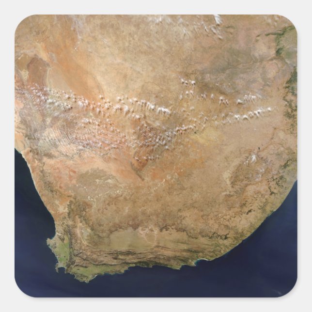 Södra Afrikan Fyrkantigt Klistermärke (Framsida)