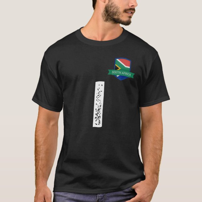 Södra Afrikan Human-Flagga I South Afrika T Shirt (Framsida)