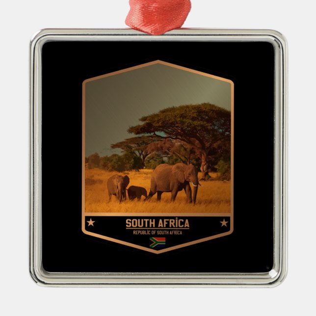 Södra Afrikan Julgransprydnad Metall (Framsidan)