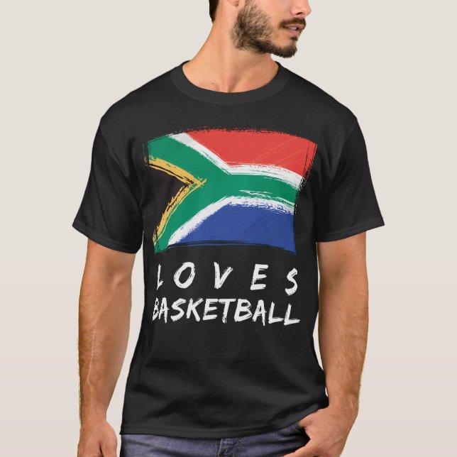 Södra Afrikan Kärlek Basketball T Shirt (Framsida)