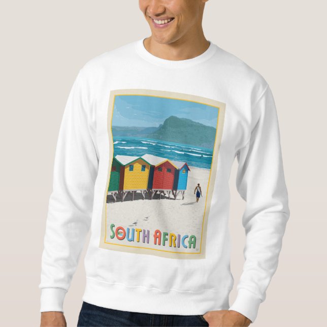 Södra Afrikan | Muizenberg Beach Lång Ärmad Tröja (Framsida)