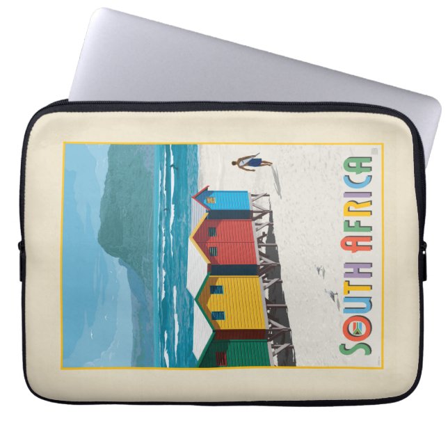 Södra Afrikan | Muizenberg Beach Laptop Fodral (Framsidan)