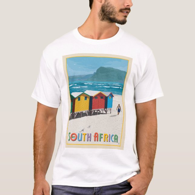 Södra Afrikan | Muizenberg Beach T Shirt (Framsida)