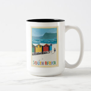 Södra Afrikan Muizenberg Beach Två-Tonad Mugg