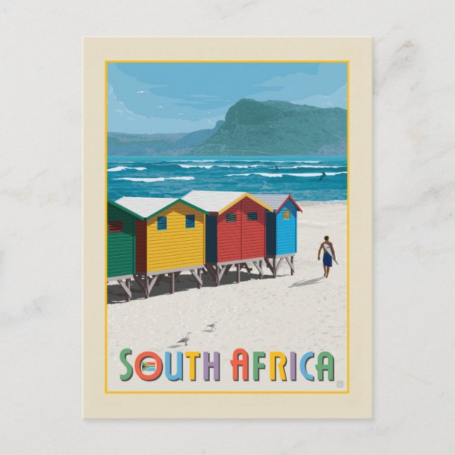 Södra Afrikan | Muizenberg Beach Vykort (Framsida)