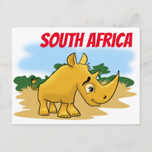 Södra Afrikan Rhino Vykort