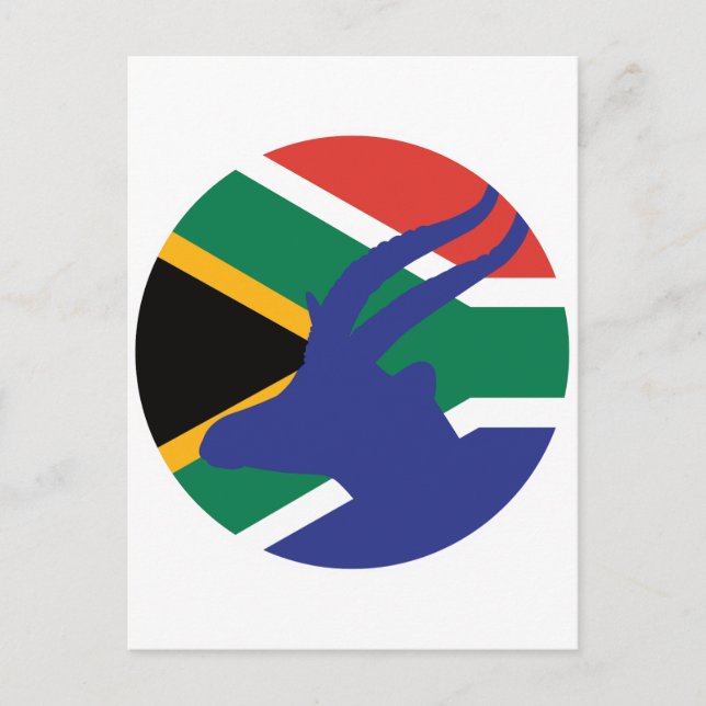 Södra Afrikan Springbok Antelope Sydafrika Vykort (Framsida)