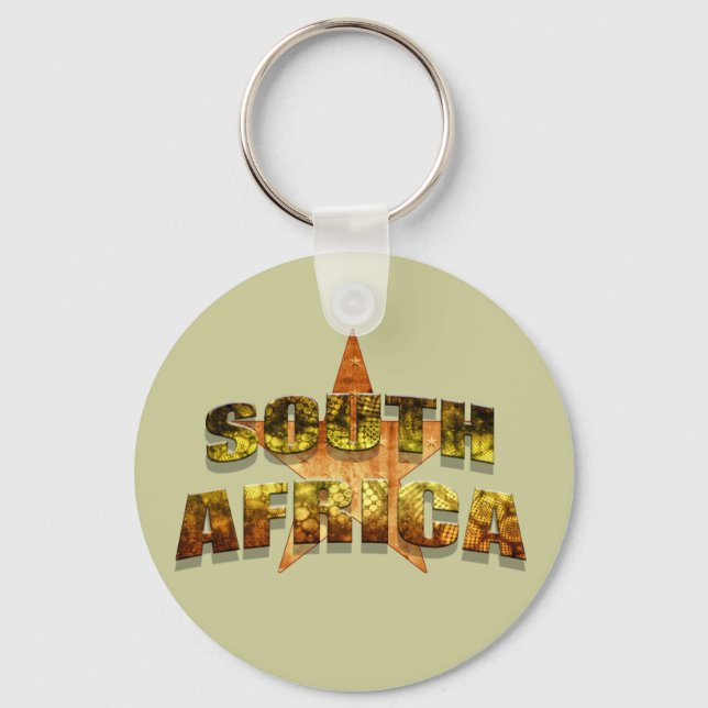 Södra Afrikan Star Tees & South African Star gifts Nyckelring (Framsida)