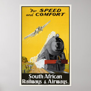 Södra Afrikan Vintage resor Poster 1934