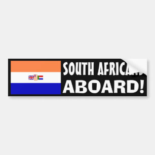 Södra afrikaner ombord! bildekal