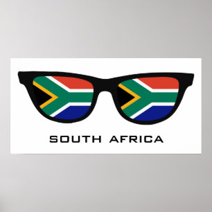 Södra Afrikans anpassningsbar Shades och färg post Poster