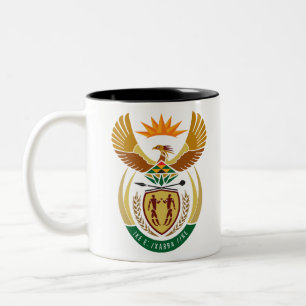 södra afrikans emblem Två-Tonad mugg