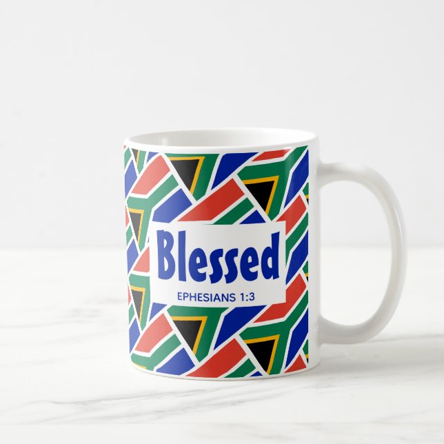 SÖDRA AFRIKANS FLAGGA Anpassningsbar Scripture BLE Kaffemugg (Höger)