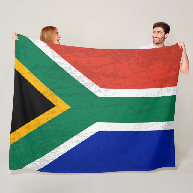 Södra Afrikans Flagga - ett syd-Afrikans tekoni Fleecefilt (På plats)