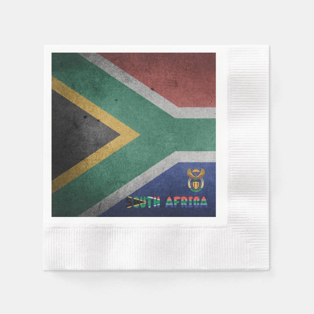 Södra Afrikans flagga-jacka av arm Pappersservett (Framsidan)