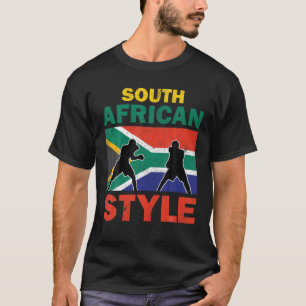 Södra Afrikans Flagga South African Boxing Klubb V T Shirt