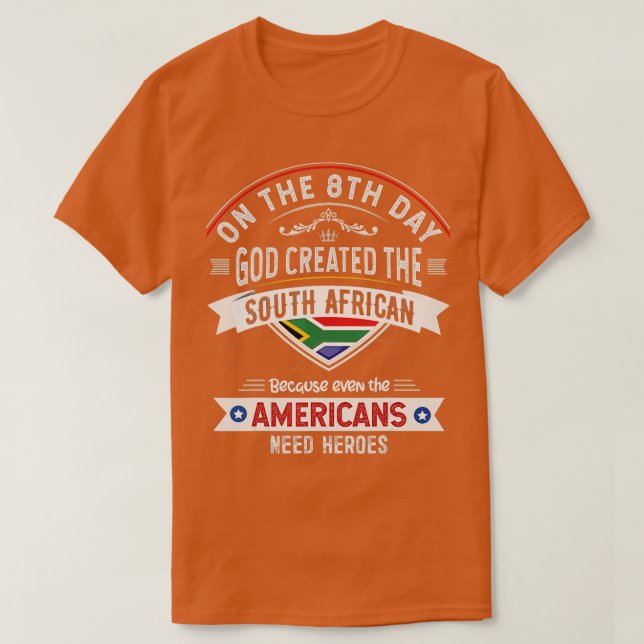 Södra Afrikans Flagga sydafrikaner i sydafrikanska T Shirt (Design framsida)