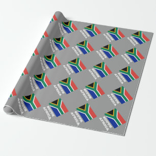 Södra - afrikansk flagga som slår in papper desi presentpapper