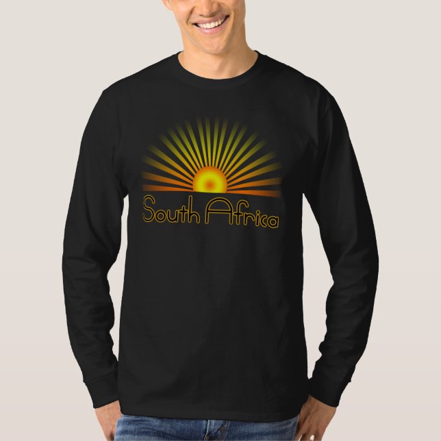Södra - afrikansk soluppgånglångärmad t-shirt (Framsida)
