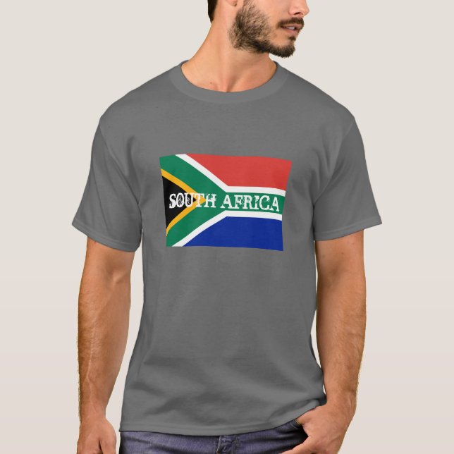 Södra - afrikanska skjortor för flagga T Tee (Framsida)