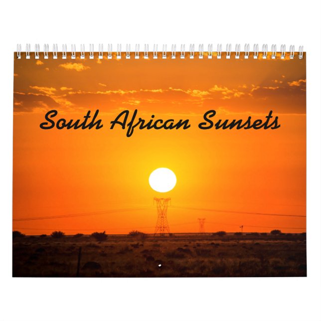 Södra - afrikanska solnedgångar kalender (Omslag)
