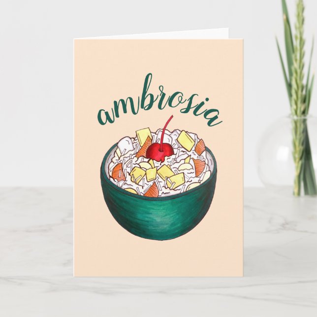 Södra Ambrosia Coconut Marshmallow Fruit Salad Kort (Framsida)