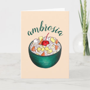 Södra Ambrosia Coconut Marshmallow Fruit Salad Kort