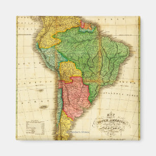 Södra AmericaPanoramic MapSouth Amerika Magnet