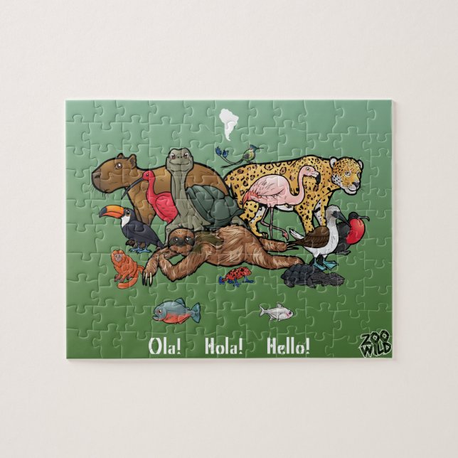 Södra - amerikandjur - pussel (Horisontell)